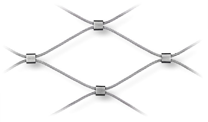 8 ventajas de la malla de alambre 3 del cable del tamaño del ojo del acero inoxidable 2.0m m 60x60m m