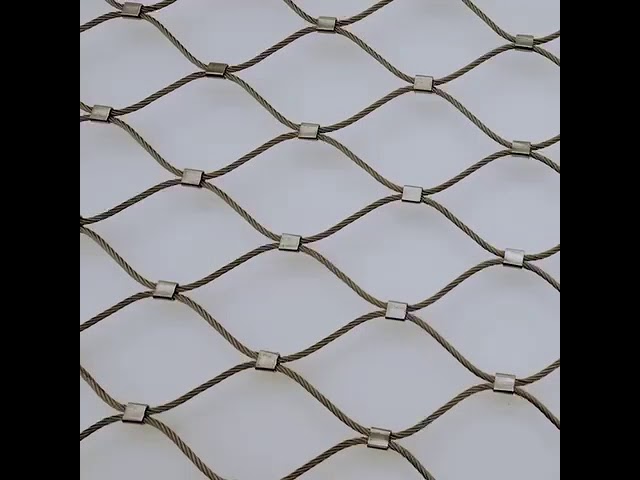 parque zoológico de acero inoxidable Mesh Non Rusting Ferrule Rope Mesh Customizable de los 2.5Mm