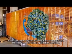 Cortina de eslabones dorados de color dorado, decoración de aluminio anodizado para puertas