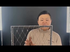 de acero inoxidable, con una red de cuerda con marco de sujeción