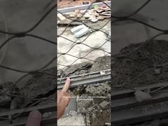 Red de cuerda de acero inoxidable con marco de una pieza, instalación conveniente y firme en el sitio